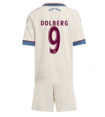 Ajax Kasper Dolberg #9 Tredje trøje Børn 2025-26 Kort ærmer (+ korte bukser)